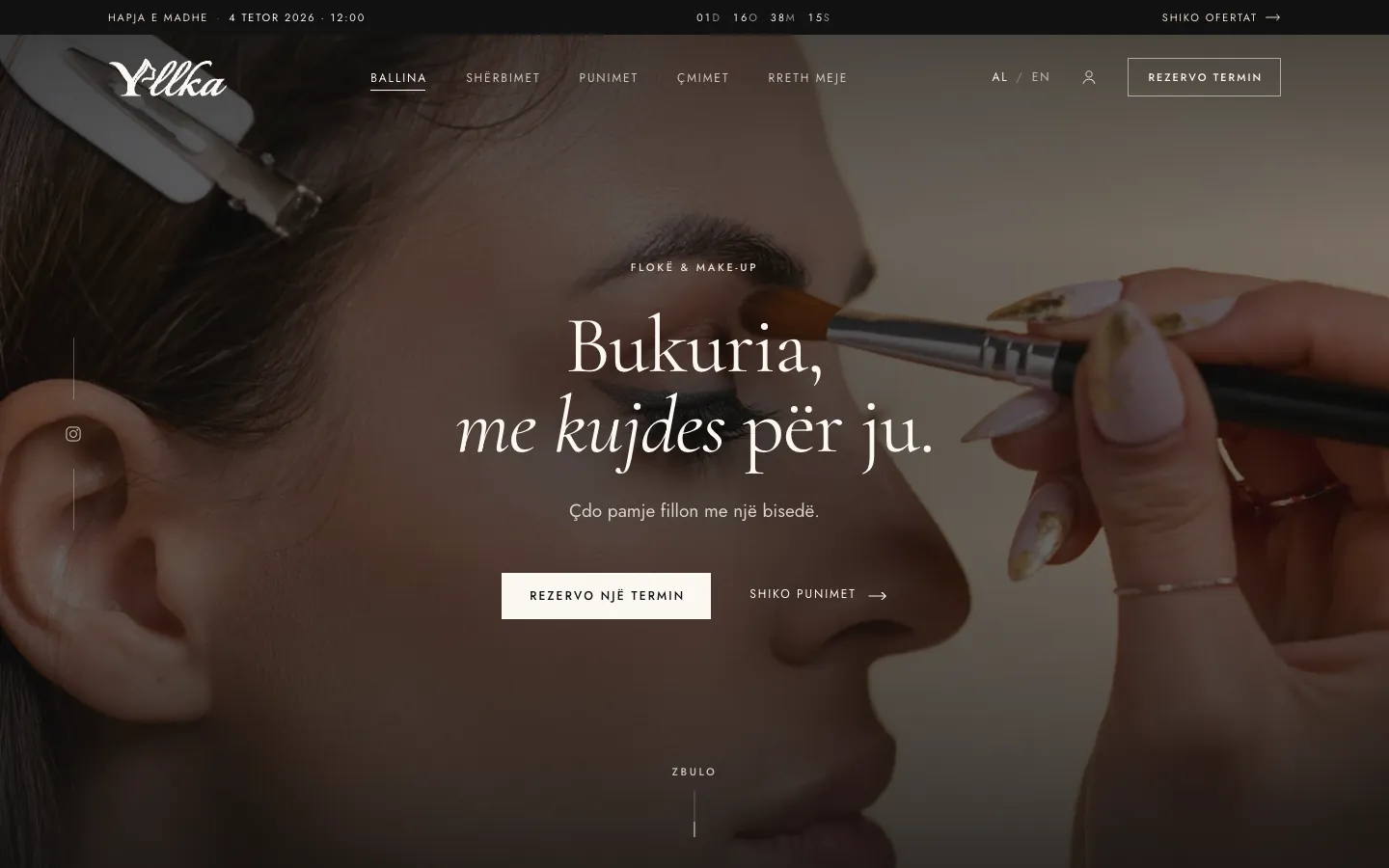 Homepage of Yllka — Hair & Make-up
